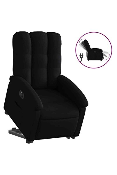 vidaxl Fotoliu electric rabatabil cu ridicare, negru, textil