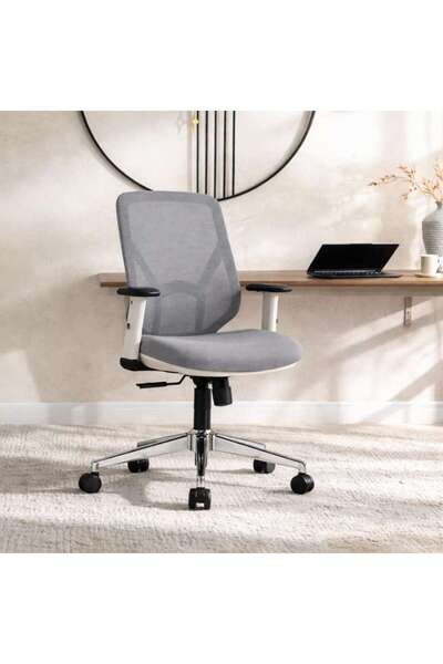 PAN HOME Premo Medium Back Office Chair Steel Legs