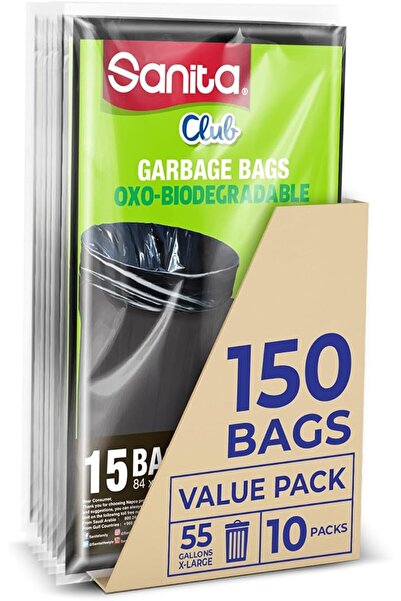 Sanita Club Garbage Bags 55 Gallons 150 Bags