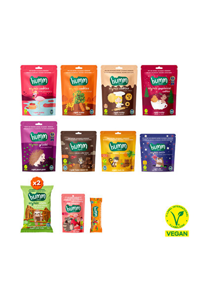 Humm Organic Okula Dönüş Organik Atıştırmalık Paketi - 12 Adet(11 Çeşit)