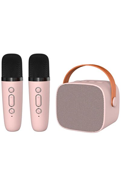 Blavec Φορητό Ηχείο Bluetooth WS-07 Καραόκε Πάρτι με 2 Μικρόφωνα 5W Ροζ