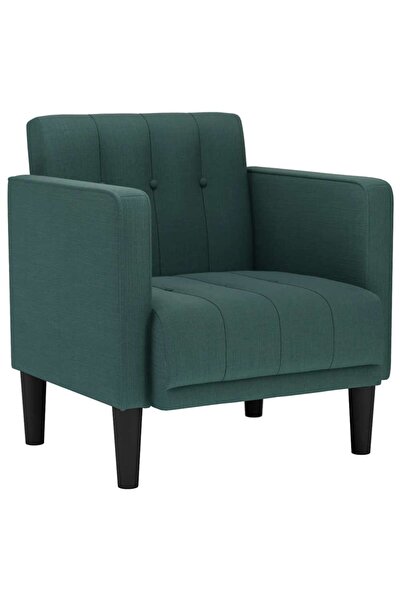vidaxl Canapea scaun cu cotiere, verde închis, 53 cm, textil