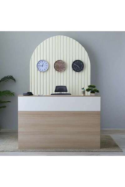 PAN HOME Lexon Reception Table Melamine-light Oak White