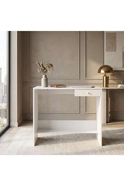 PAN HOME Linz Writing Desk With 1 Drawer - White
