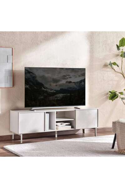 PAN HOME Abbigail Tv Unit Upto 60 Inches - Light Grey