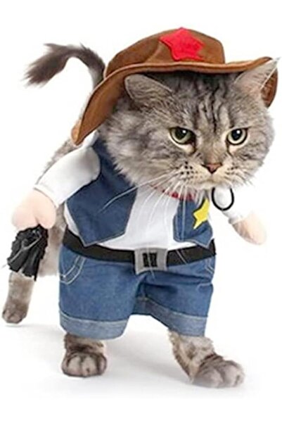 bolivia's Pet Cowboy Outfit, Western Cowboy Costume with Hat for Small Dog Ca...