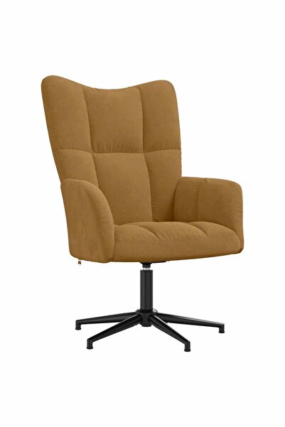 vidaxl Scaun de relaxare, maro, catifea