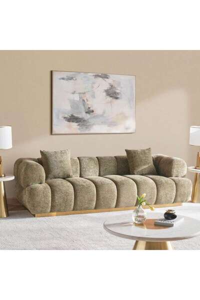 PAN HOME Kome 3 Seater Sofa- Green