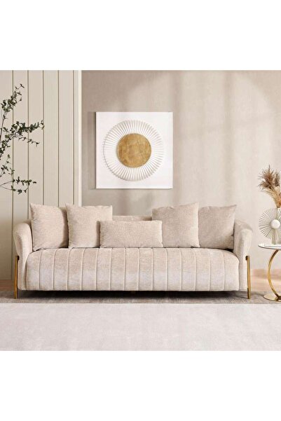 PAN HOME Daryol 4 Seater Sofa - Beige