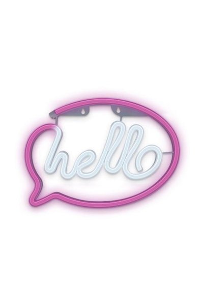 FOREVER LİGHT Νέον LED FLNE15 HELLO (USB/Μπαταρία & Ενεργοποίηση/Απενεργοποίη...