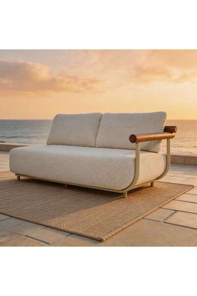 PAN HOME Raaha Outdoor 2seater Sofa With Right Arm - Cream