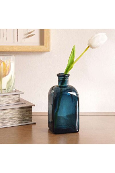 PAN HOME Dora Recycled Glass Vase 6x6x14cm - Blue