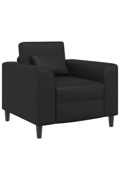 vidaxl Fotoliu Negru Piele artificială