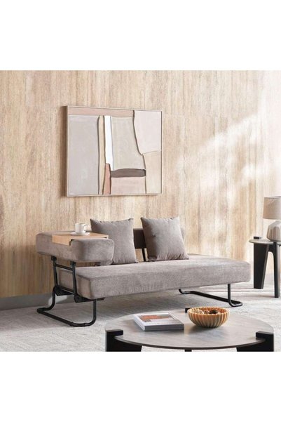 PAN HOME Chiara Sofa Bed - Brown & Black