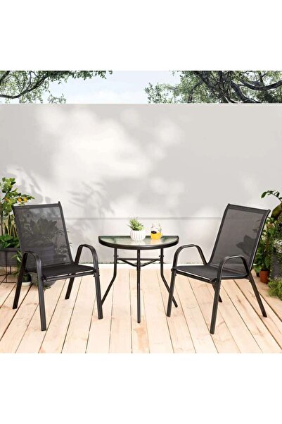 PAN HOME Bond Balcony Set 2+1 - Black