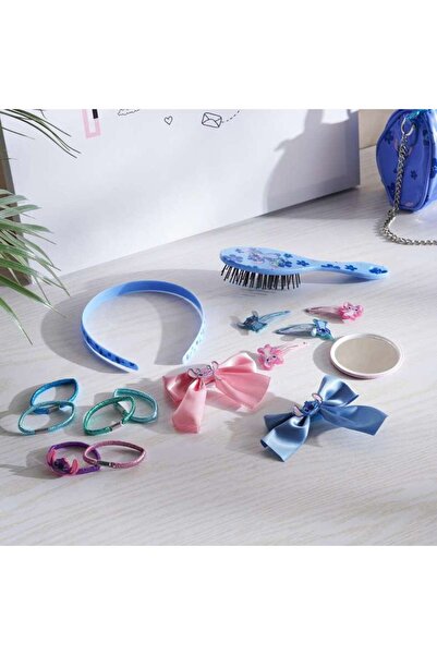 PAN HOME Disney Stitch 15 Piece Hair Acessories Set 26x3.7x1.3cm-blue