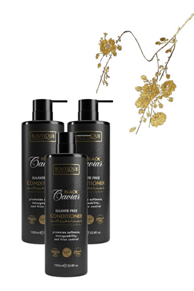 Boutique 3 Pieces Black Caviar Sulfate Free Conditioner 1000ML