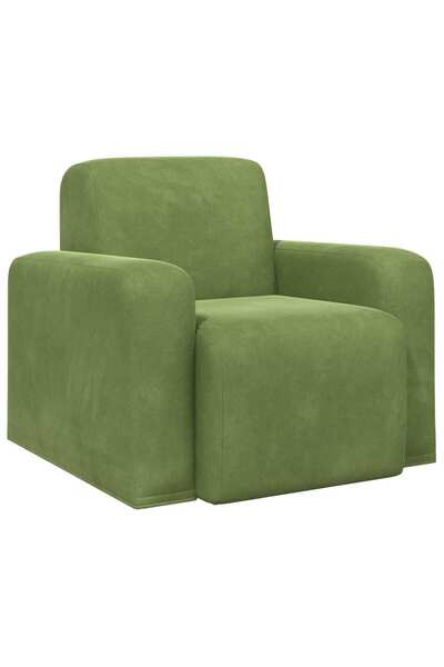 vidaxl Fotoliu Verde deschis Catifea