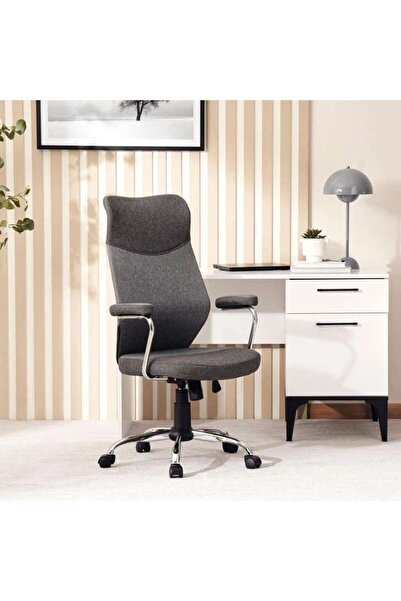 PAN HOME Escada Office High Back Chair Fabric - Grey