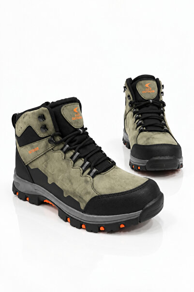 Tonny Black Men's Khaki Non-Slip Sole Waterproof Boots