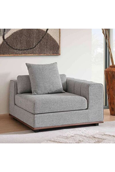 PAN HOME Monro One Seater With Right Arm- Dark Grey