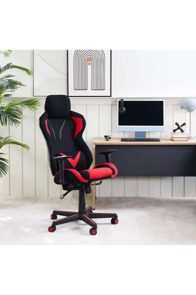 PAN HOME Polytec Gaming Chair Red