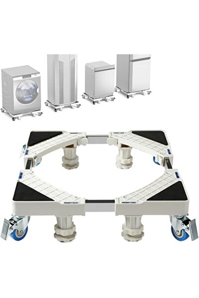 GENERAL Universal Portable Washing Machine Base Stand with 4 Locking Wheels &...