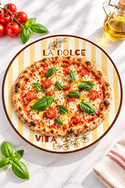 New Roche Pizza Tabağı 31 cm 2’li Set | Porselen Pizza Servis Tabağı | Pizza,...
