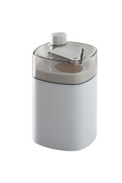 OEM Suport automat pentru scobitori, cu buton și capac, din PP, 9,5 x 6 cm, Gri