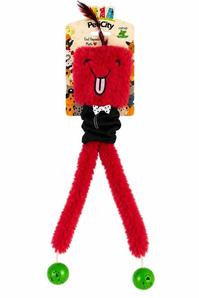 Toplu Kırmızı Peluş Kedi Oyuncağı