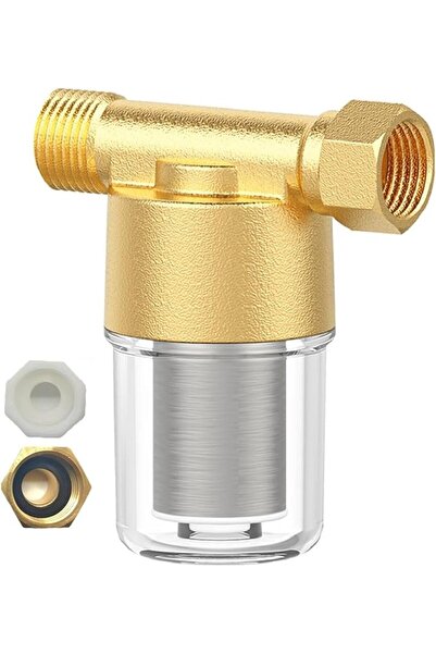 KASTWAVE Reusable Brass Sediment Filter, Washer Inlet & Shower Filter with Tr...
