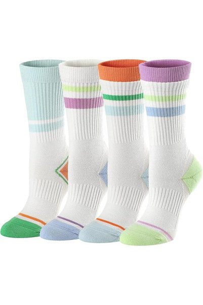 TERRIFI Women's Floral Socks, Cute Vintage Embroidered Frilly Socks, Kawaii G...