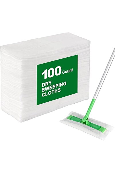 ALMEKAQUZ 100 Pcs Dry Wipes, Hardwood Floor Mop, Disposable Dry Mop Refill Pa...