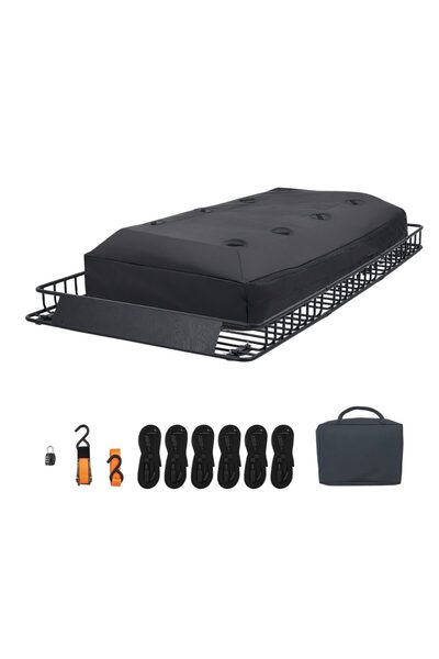 Vivatechnix Portbagaj de plafon compatibil bare transversale, Otel, max 113 k...