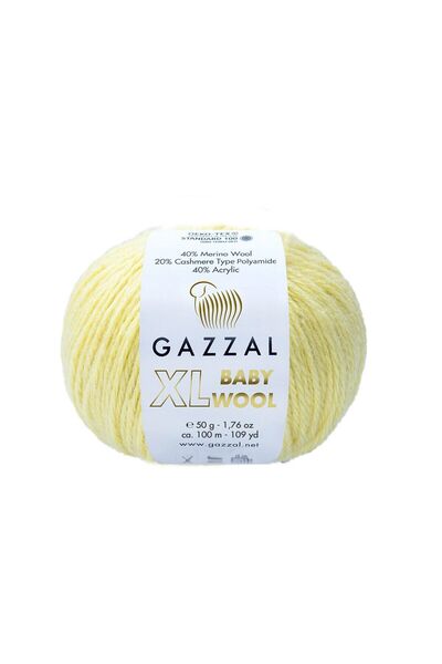 Gazzal Baby Wool XL Merino Wool Cashmere Textured Hand Knitting Yarn 50 Gr 10...