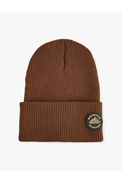Koton Label Detailed Ribbed Beret