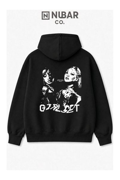 PANDORICA سترة بقلنسوة بتصميم مميز مطبوع عليها Girlset Kpop للجنسين بثلاثة خي...
