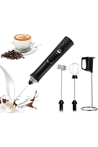 YAKITER Rechargeable Electric Foam Maker, Milk Frother Handheld Foam Maker,Ty...