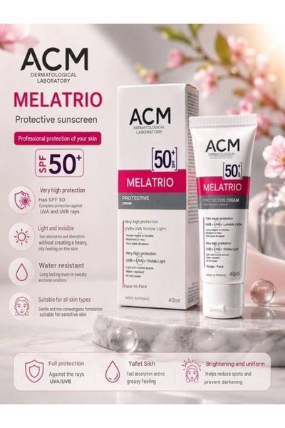 ACM Melatrio SPF 50+, Güneş Koruyucu Krem, Leke Tedavisi Gören Lekeye Eğiliml...