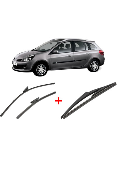 VALEO Σετ 3 υαλοκαθαριστήρων RENAULT CLIO III Grandtour (KR0/1_) 2007 - 2014,...