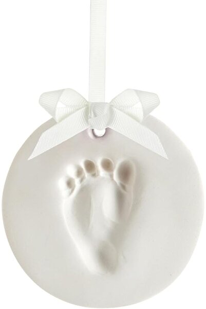 ALMEKAQUZ Baby Handprint or Footprint Ornament, Newborn Baby Holiday Gift, DI...
