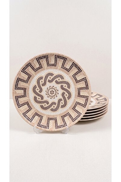Tezyinat Wood Efes 6-Piece Porcelain Serving Plate Set