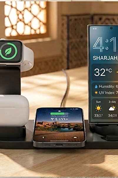 Muchmy 3 In 1 Mobile Phone Station Charging Samsung And I Phone Type C PIN An...