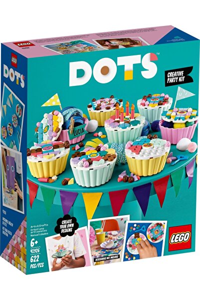 LEGO مجموعة DOTS الإبداعية للحفلات مع كب كيك قابل للبناء، هدية عيد ميلاد، مشا...