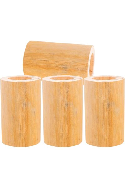 PRETYZOOM 4pcs Heavy Duty Round Furniture Risers Wood Bed Leg Extenders For D...