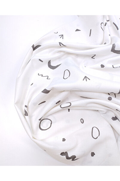 Kumaş Parça White with Gray Modern Patterned Cotton Woven Fabric for Shirts &...