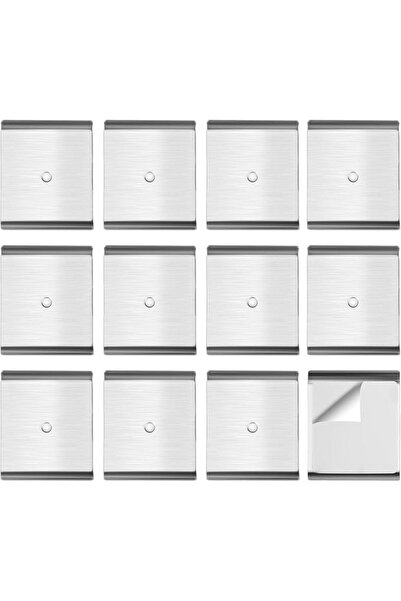 Generic 12Pcs Self-Adhesive Iron Plates for Magnetic LED Lights, Under Cabine...