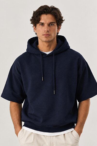 ALEXANDERGARDI Cropped Hooded Short Sleeve Sweatshirt