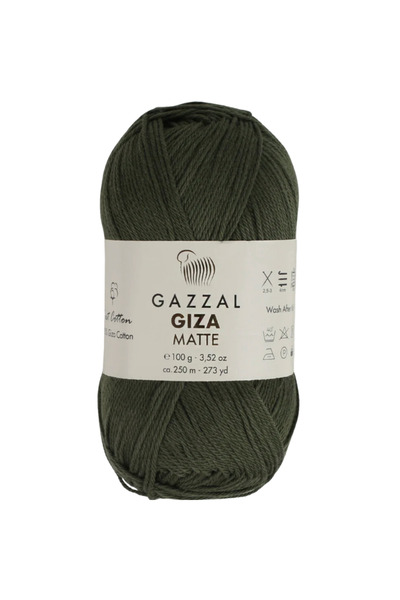 Gazzal Giza Matte 100% Mercerized Cotton – 100 g 250 m Fine Matte Knitting Ya...