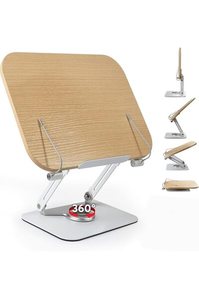 GENERAL Book Stand for Reading,Book Holder, Height & Angle Adjustable, 360° R...